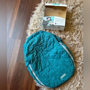 JJ Cole Infant Carrier Car Seat Cover teal blue/green, with box, excellent cond